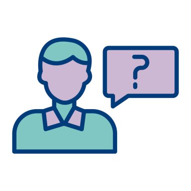 İnsan avatarı karakter vektör çizim tasarımı ile konuşma balonu