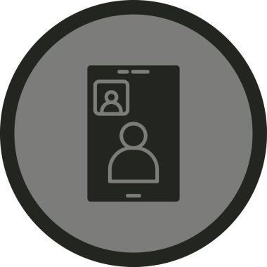 Bir kişi ile akıllı telefonun vektör çizimi