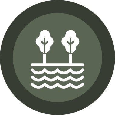 Su. Web simgesi basit illüstrasyon