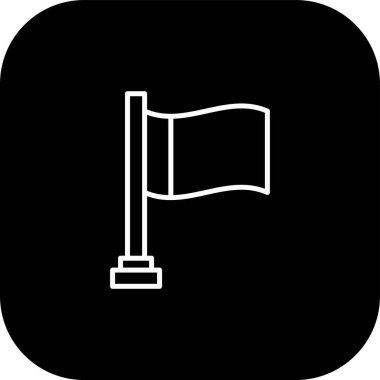 Eğilim biçimi izole edilmiş arkaplanda bayrak simgesi