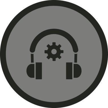 Kulaklık. Web simgesi basit illüstrasyon