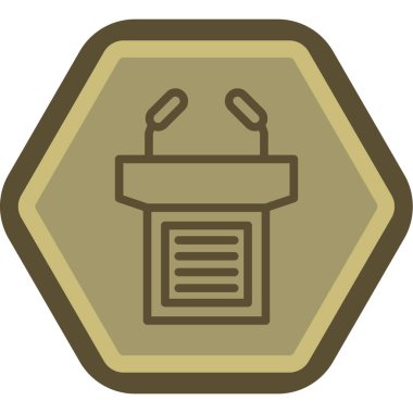 Altın rozetin vektör simgesi