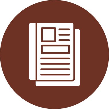Gazete web simgesi basit illüstrasyon