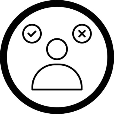 Yüz simgesi vektör illüstrasyonu