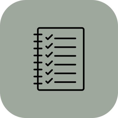 Kontrol listesi simgesi, vektör illüstrasyonu