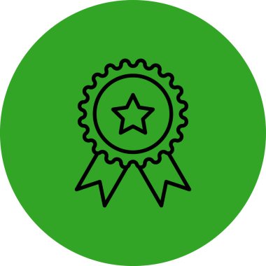 Kolayca değiştirilebilen veya düzenlenebilen rozet vektör simgesi