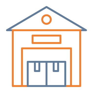 Bina. Web simgesi basit illüstrasyon