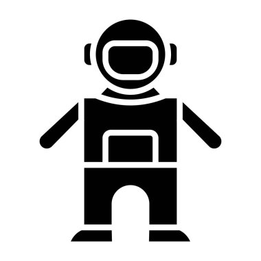 astronot simgesi vektör illüstrasyonu