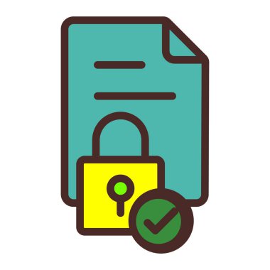 asma kilit güvenliği kalkan ve asma kilit vektör çizimi