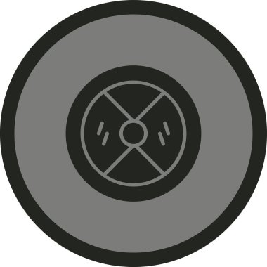 cd disk simgesi vektör çizimi