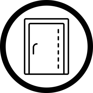 Kapı simgesinin vektör illüstrasyonu