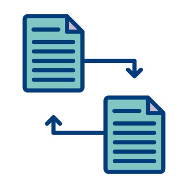 veri aktarım simgesi, vektör illüstrasyonu
