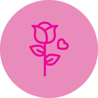 Gül simgesinin vektör illüstrasyonu