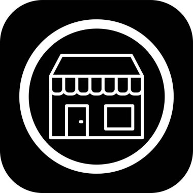 Mağaza simgesi, basit vektör çizim