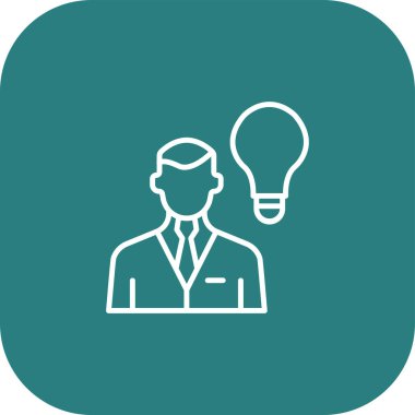 İş adamı simgesi soyut bir grupta izole edildi