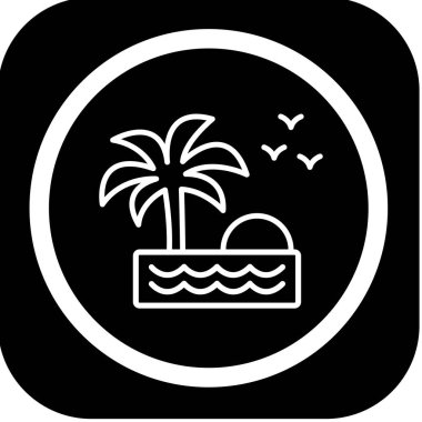 Yaz tatili simgesinin vektör illüstrasyonu
