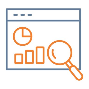 Arama simgesi vektör illüstrasyonu