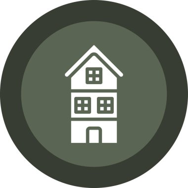 Ev. Web simgesi basit illüstrasyon