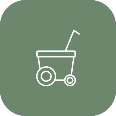 bebek arabası simgesi soyut arkaplanda izole edildi