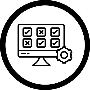İşaretleme simgesi vektör illüstrasyonunu kontrol et