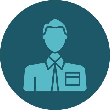 Sırt çantalı bir adamın vektör illüstrasyon simgesi