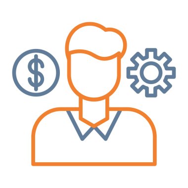 Para yönetimi vektör simgesi