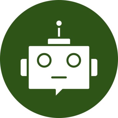 robot. Web simgesi basit illüstrasyon