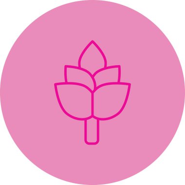 çiçek simgesi vektör illüstrasyonu