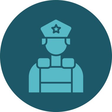 vektör polis simgesi illüstrasyonu