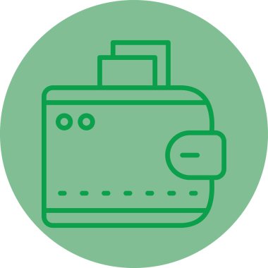 Cüzdan. Web simgesi basit tasarım