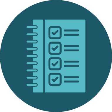 Kontrol listesi simgesi vektör illüstrasyonu