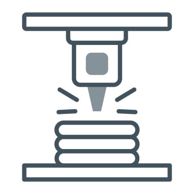 Çivi simgesi vektör ince çizgi ile çekiç