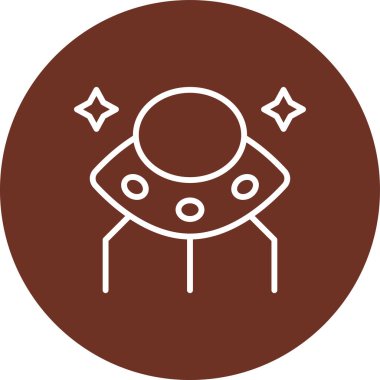 Uzaylı uzay gemisi. Basit resimleme