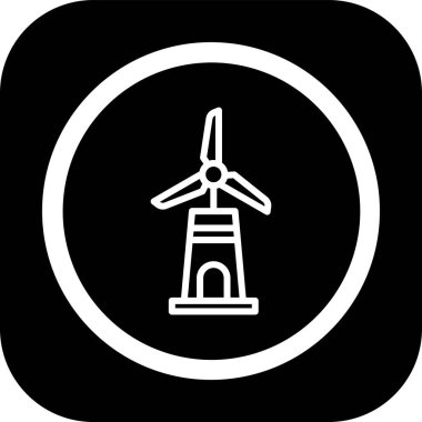 yel değirmeni simgesi beyaz arka plan üzerinde