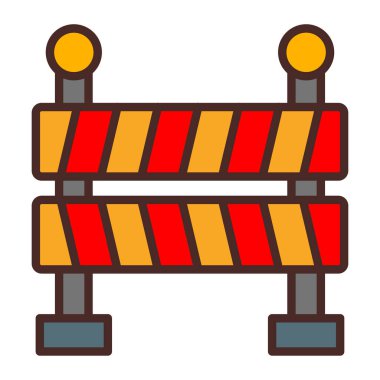 bariyer renk simgesi. beyaz üzerinde izole bariyer vektör illüstrasyonu.