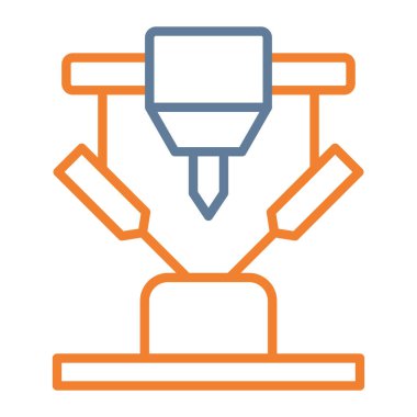 Endüstriyel vinç Web simgesi basit illüstrasyon