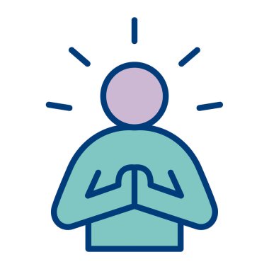 Dua eden elleri olan adam vektör çizimi tasarımı