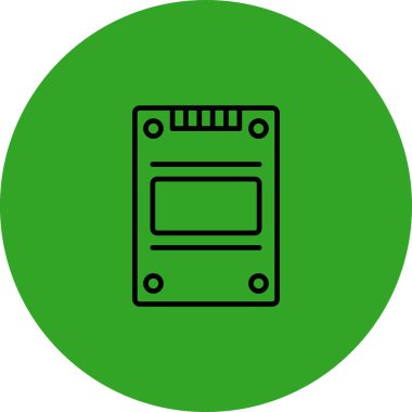 Benzersiz Mikrodalga Vektör Kabartma Simgesi