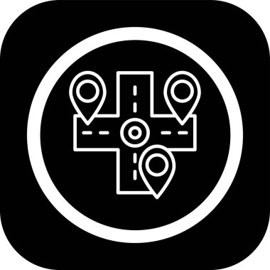 Vektör konumu simge illüstrasyonu