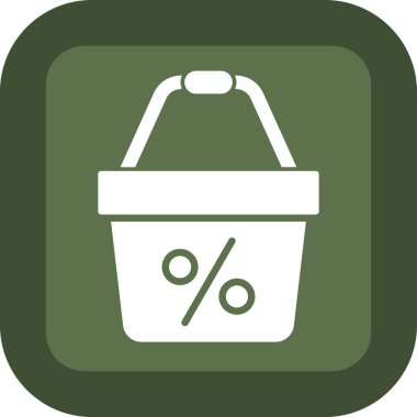 Alışveriş poşeti simgesi soyut arkaplanda izole edildi