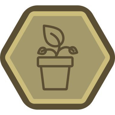 Bitki simgesinin vektör illüstrasyonu