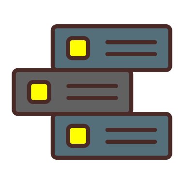 Sunucu Düz Vektör Simgesi