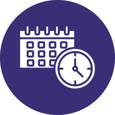 Saat simgesi. Web için basit zaman vektör simgeleri çizimi