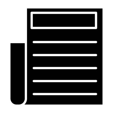 Gazete web simgesi, vektör çizim