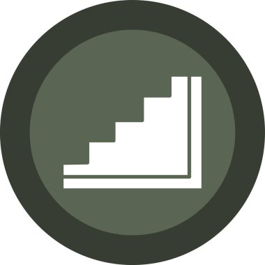 Merdivenli merdiven ikonu. Merdivenler.