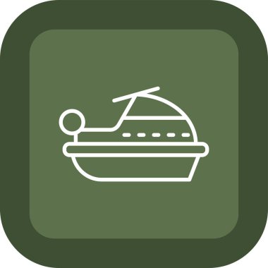 Eşsiz Tekne Vektör Satırı Simgesi