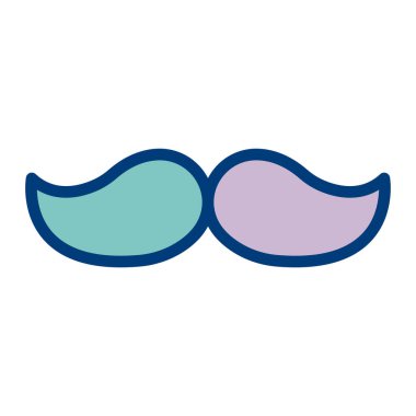 mavi bıyık ve sakal simgesi