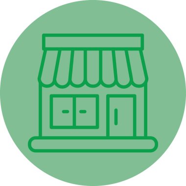 Dükkan. Web simgesi basit illüstrasyon
