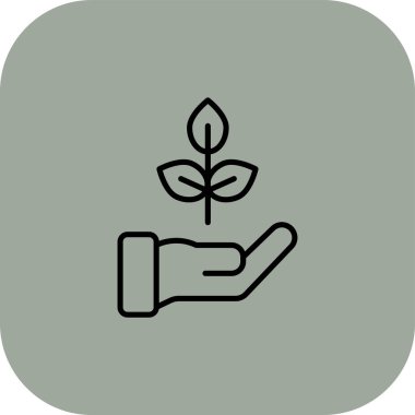 vektör çizim tasarım bitki simgesinin