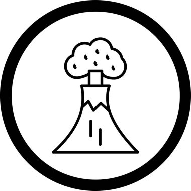 Nükleer santral simgesinin vektör çizimi